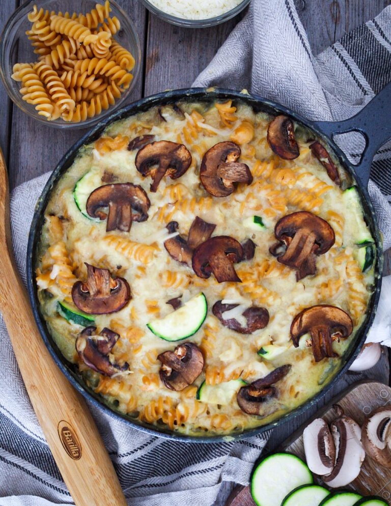Vegan Chickpea Rotini Carbonara