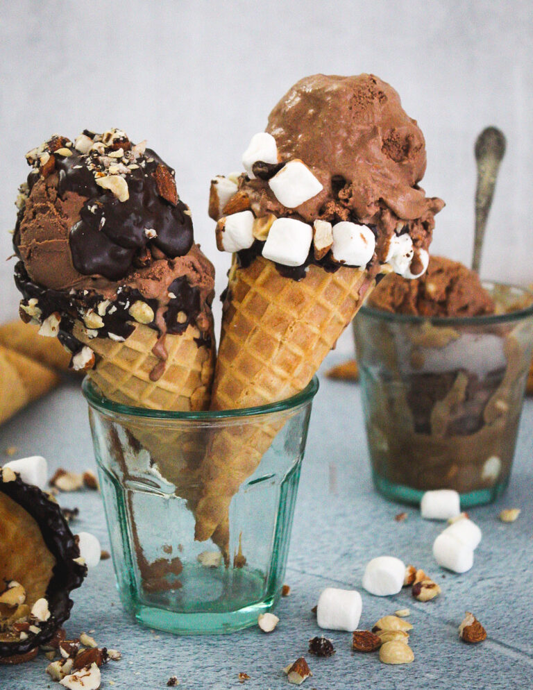 Vegan Rocky Road Ice Cream