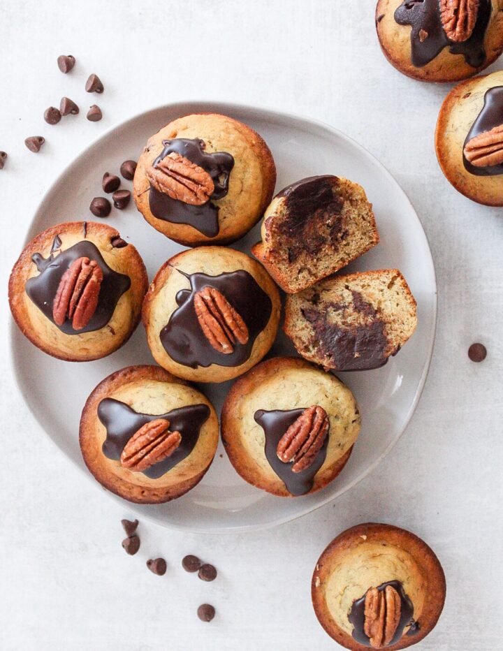Chocolate-Filled Banana Muffins