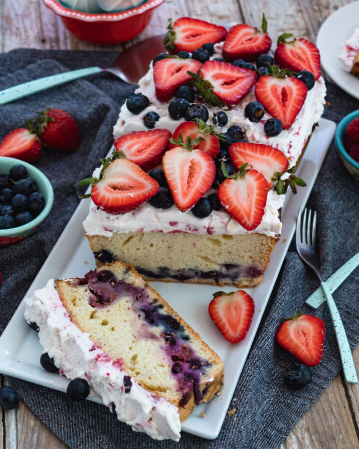 Berry Whipped Cream Pound Cake