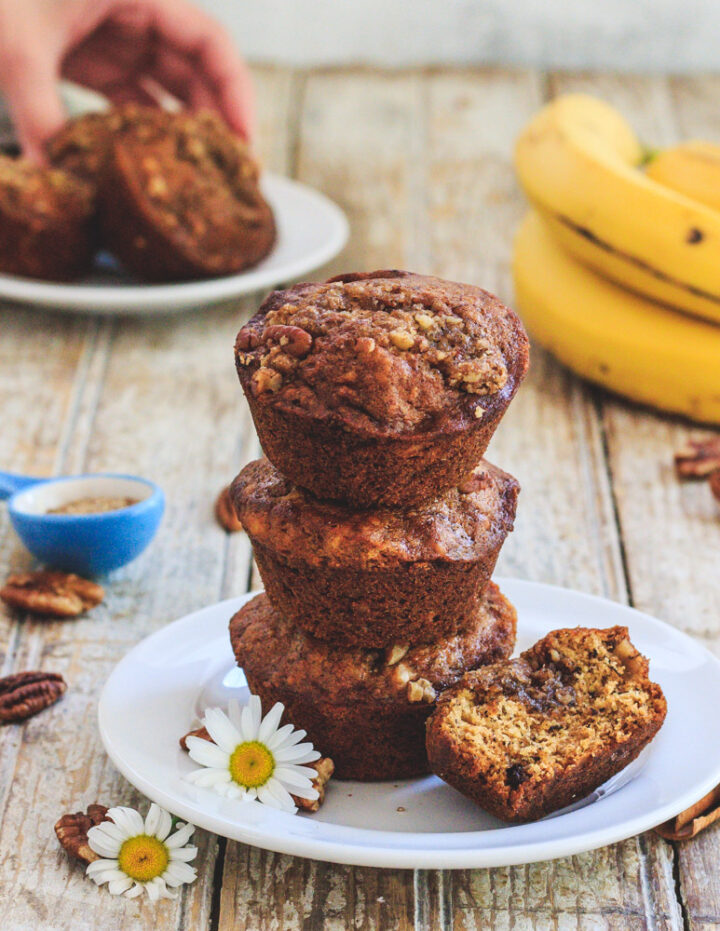 Healthy Banana Nut Muffins