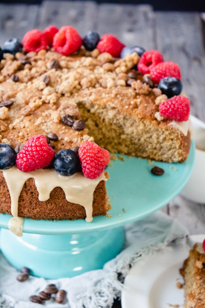 Coffee Coffee Cake with Pumpkin Streusel – Healthy and Vegan