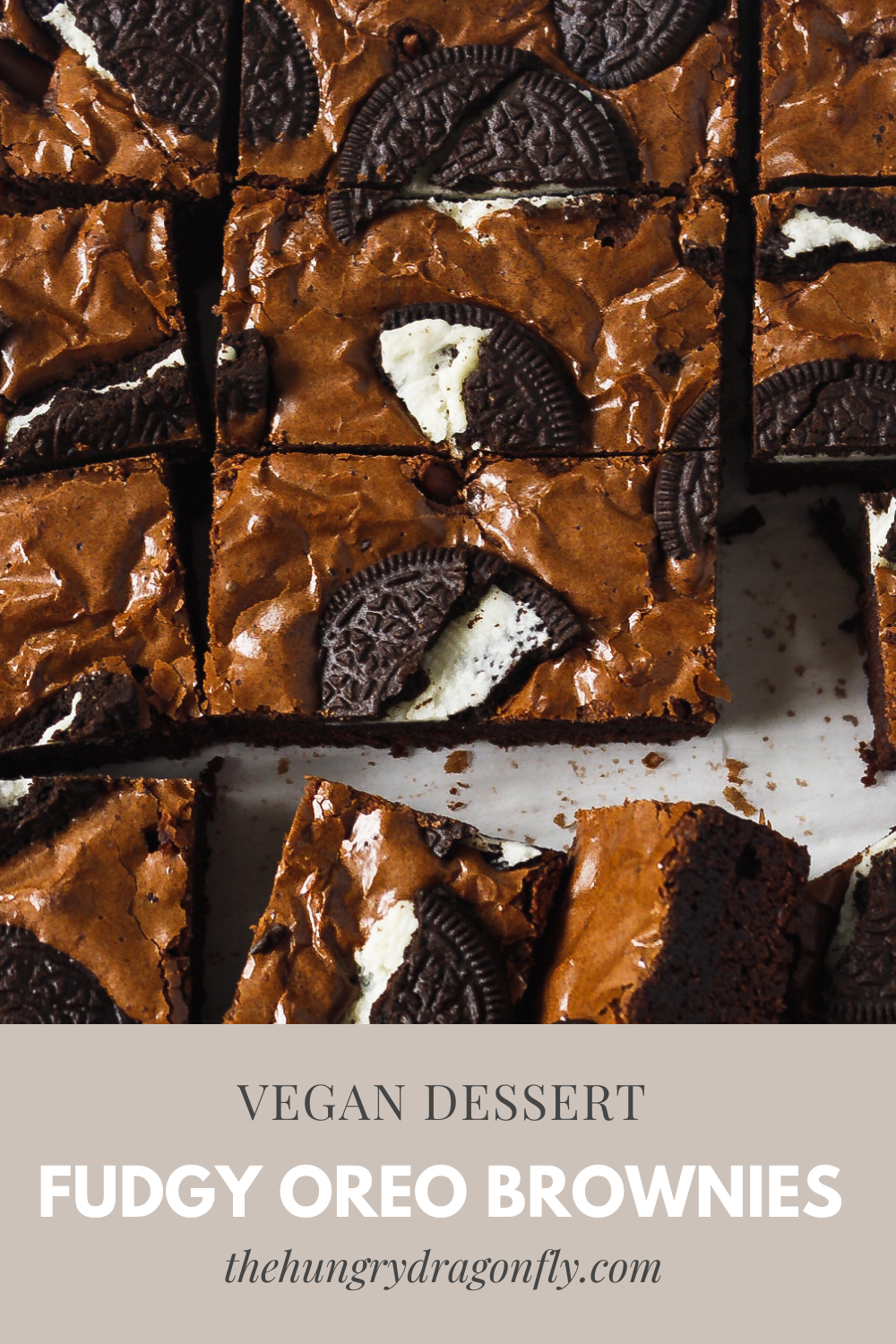 Vegan Fudgy Oreo Brownies