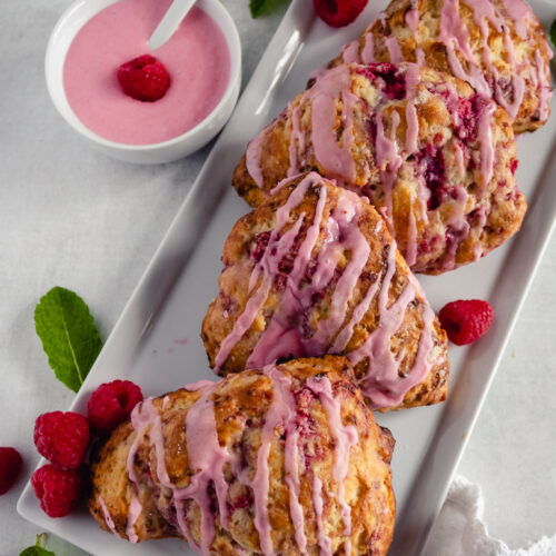 Easy Lemon Raspberry Scones