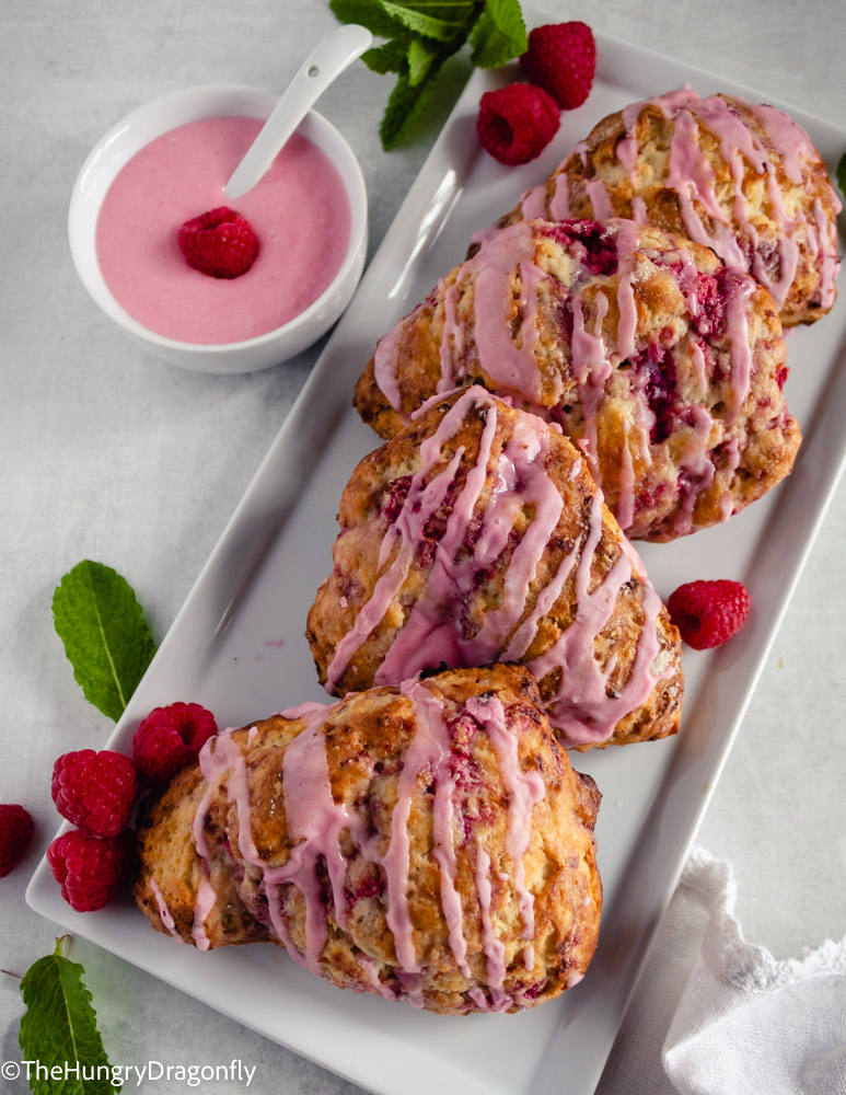 Easy Lemon Raspberry Scones