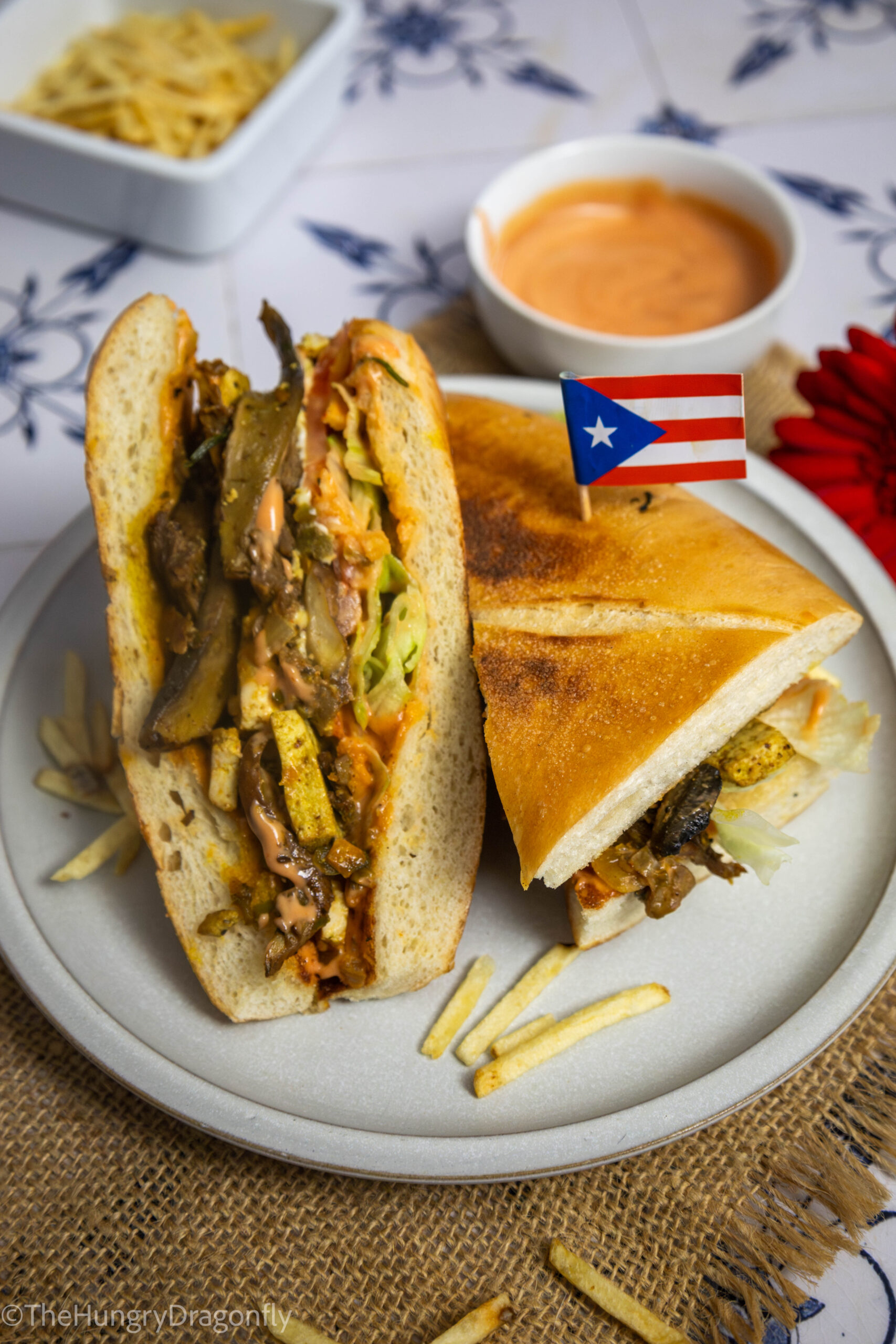 vegan tripleta sandwich - puerto rican recipe