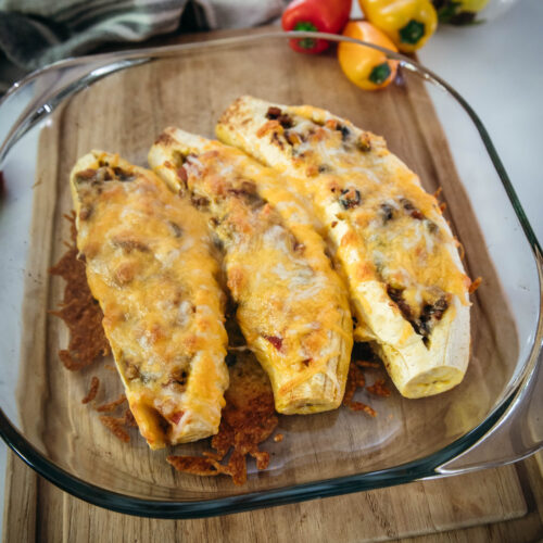 canoas de platano maduro