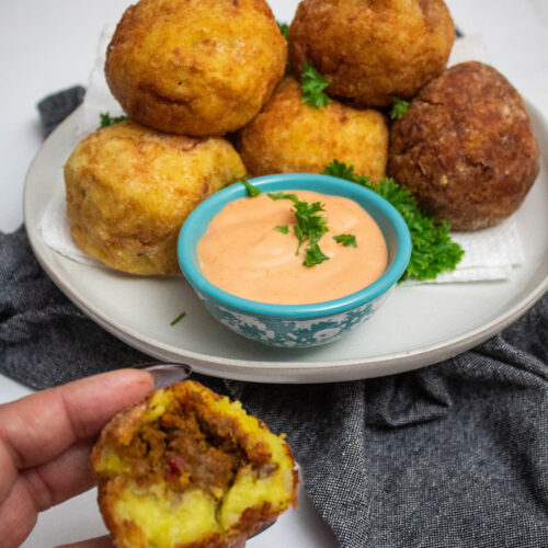 Vegan Rellenos de Papa - Puerto Rican Stuffed Potato
