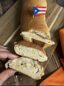 Traditional Puerto Rican Pan Sobao fresh from the oven