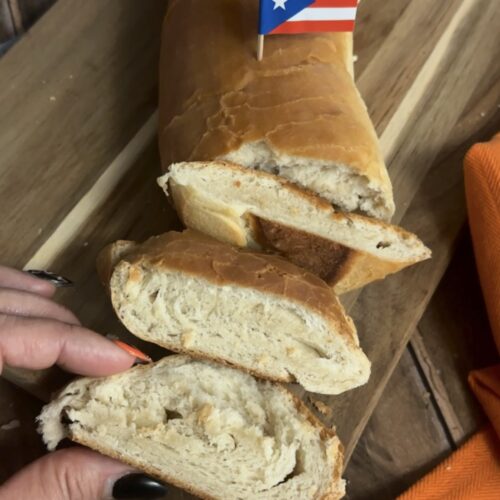 Traditional Puerto Rican Pan Sobao fresh from the oven