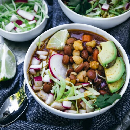 vegan pozole rojo recipe with ez pozole bomb